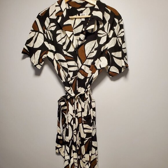 Tabitha Brown x Target Botanical Print Tie Front Short Sleeve Jumpsuit Medium - Picture 2 of 6